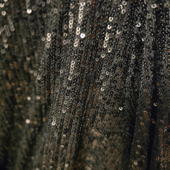 torrid Black Sequin Wrap-Style Long Sleeve Dress - Picture 5 of 9